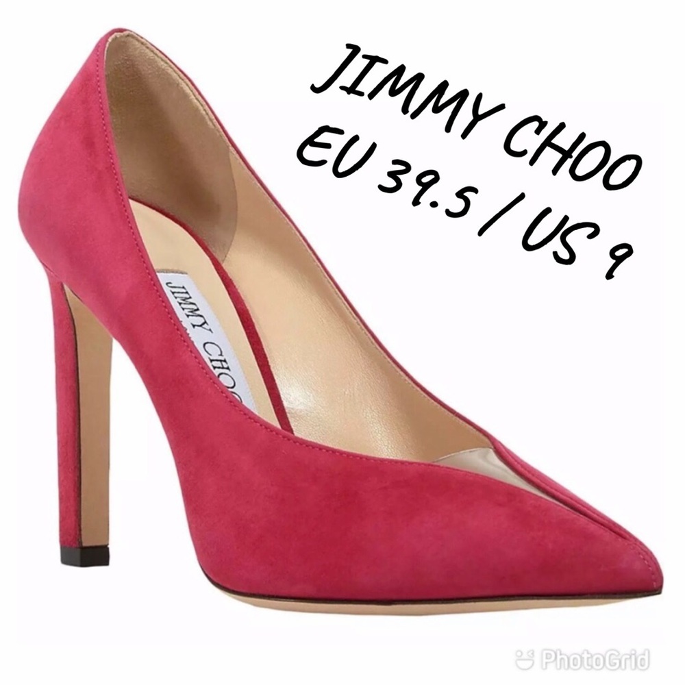 JIMMY CHOO Baker Suede Leather Shoes EU 39.5 / US 9 New with Dust Bag